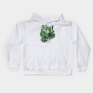 Funny Ghost Green Kids Hoodie